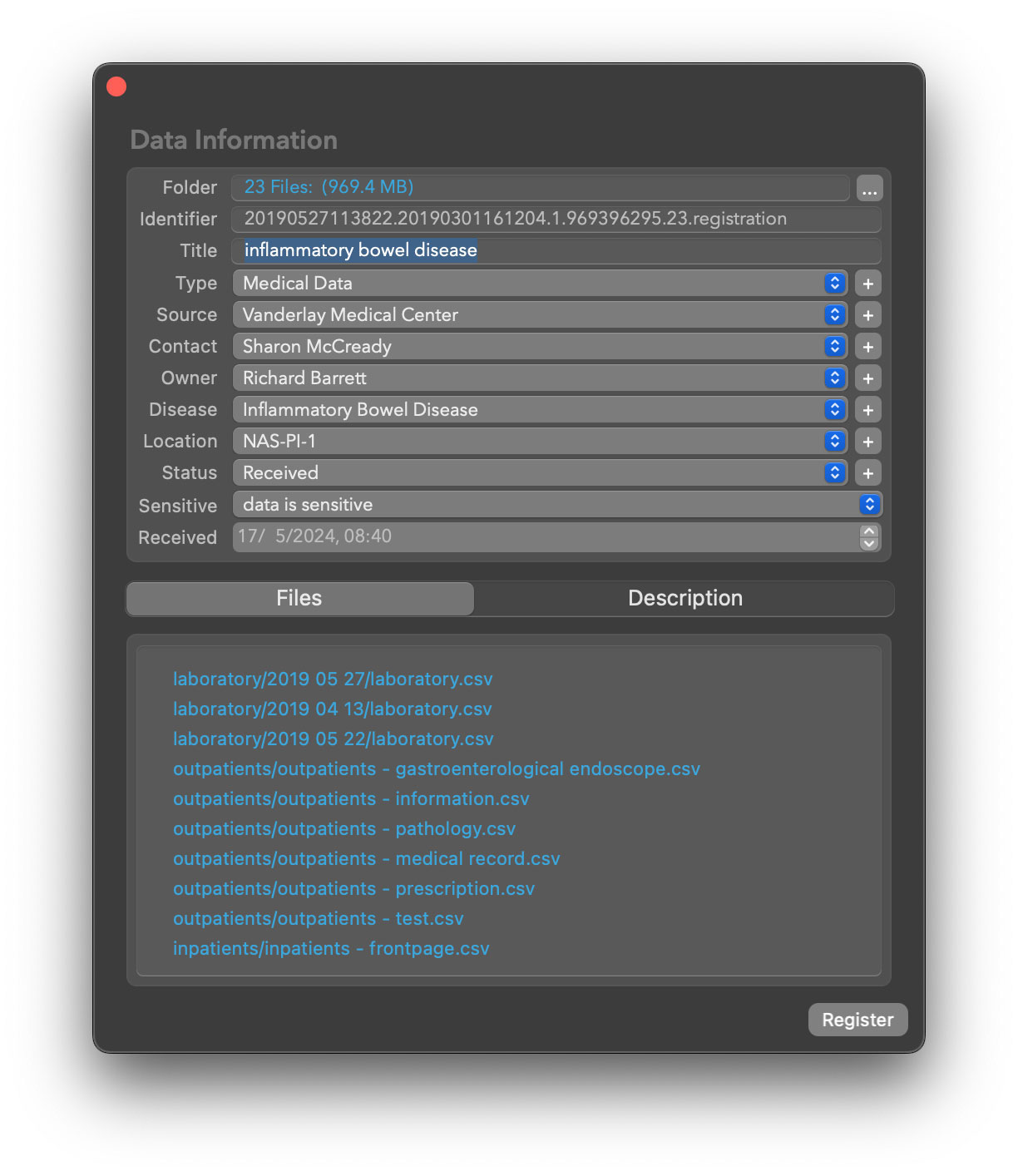 pi.healthcare secure sample registration